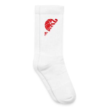 Basketball Meister Edition 2026 in rot und weiß - Kinder Tennissocken - Weiß - Rechts