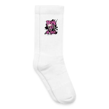 Trick Or Treat Skull Donut Halloween Gift - Kids Tennis Socks - white - Right