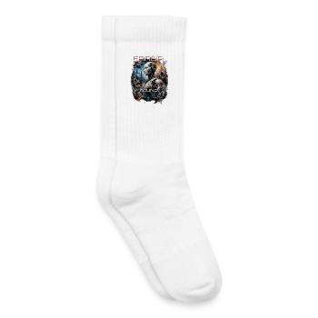  Cyberpunk Cyborg Robot Dystopia Error - Kids Tennis Socks - white - Right