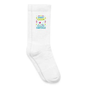 Insert Coin To Continue Retro Gaming - Kids Tennis Socks - white - Right