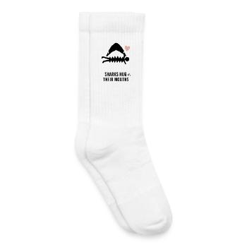 Sharks hug with their mouth - Kids Tennis Socks - white - Right