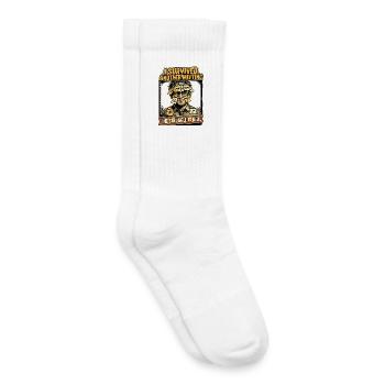 Meeting Survives Office Stress Humor - Kids Tennis Socks - white - Right