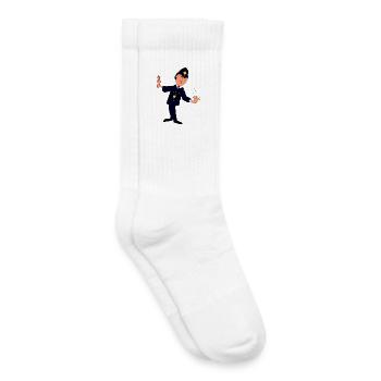 Dapper Police Parade Pose - Kids Tennis Socks - white - Right
