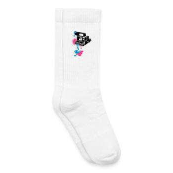 Appareil photo instantané - La peinture dégouline - Chaussettes de tennis bio enfant - blanc - Droite