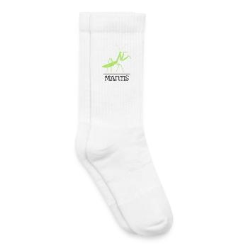 Gottesanbeterin – Illustration für Naturfreunde - Kinder Tennissocken - Weiß - Rechts