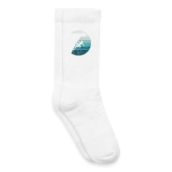 Climbing to the Moon - Chaussettes de tennis bio enfant - blanc - Droite
