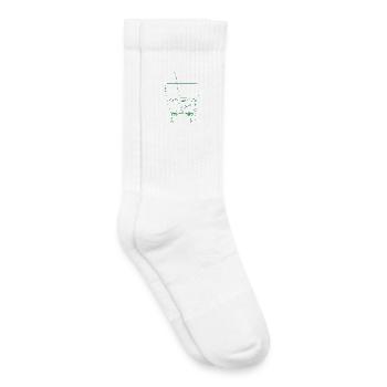 Grünes Glas mit Strohhalm Sketch - Kinder Tennissocken - Weiß - Rechts
