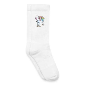 Regenbogen Einhorn - Kinder Tennissocken - Weiß - Rechts