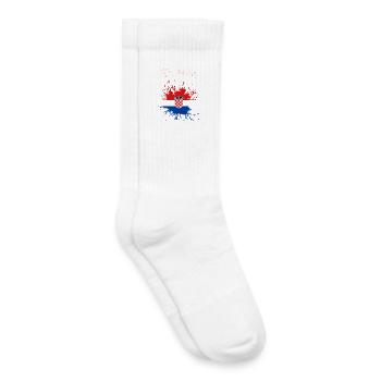 Kroatien Splatter Croatia - Kinder Tennissocken - Weiß - Rechts