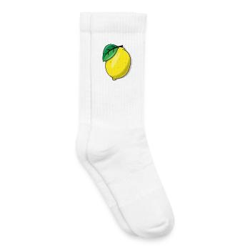 Zitrone - Kinder Tennissocken - Weiß - Rechts