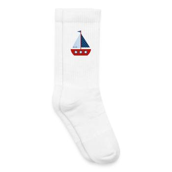 Segelboot - Kinder Tennissocken - Weiß - Rechts