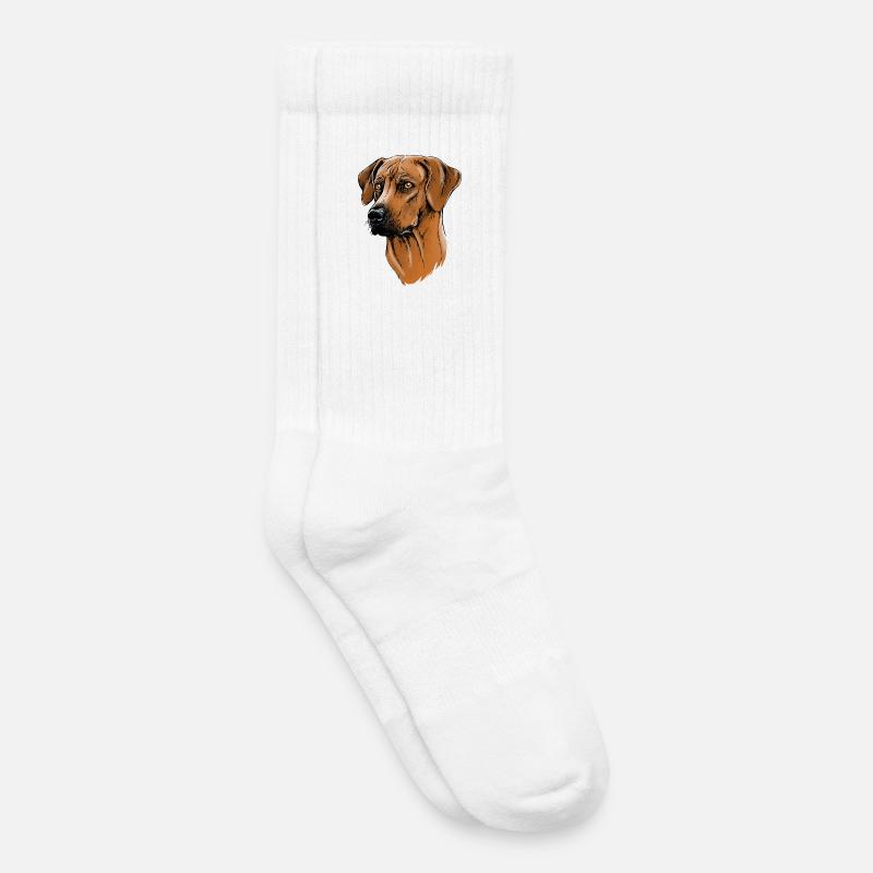Rhodesian Ridgeback - Chaussettes de tennis bio enfant - blanc