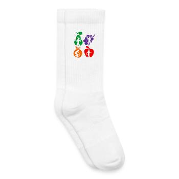 Fruits sains diététique sportive saine - Chaussettes de tennis bio enfant - blanc - Droite