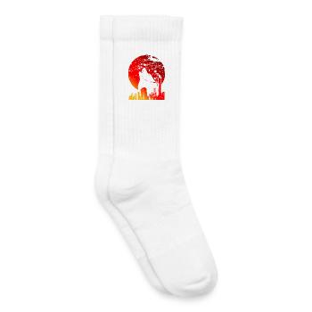 BLUTRAUCH | ROTE VOLLMOND-GESCHENKE - Kinder Tennissocken - Weiß - Rechts