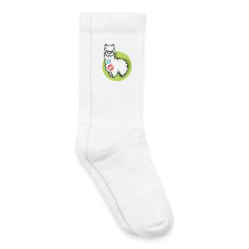 alpaca xmas balls christmas lama symbol Alpaka - Kinder Tennissocken - Weiß - Rechts