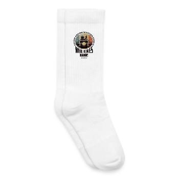 Putzen,Kochen,Bügeln,Waschen weil ich es kann ! - Kinder Tennissocken - Weiß - Rechts