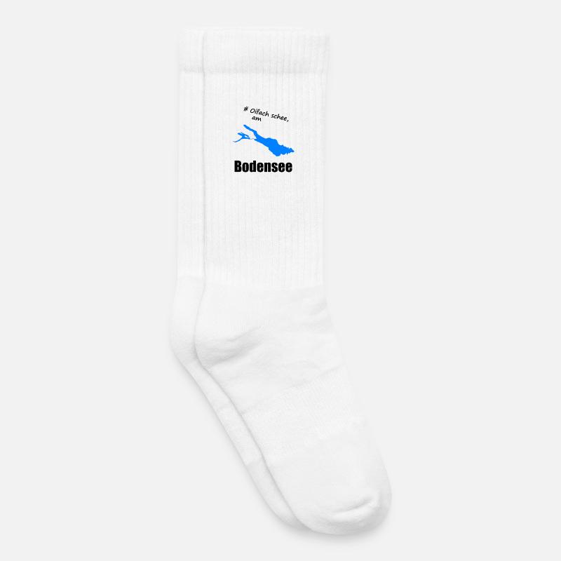# Oifach schee, am Bodensee - Kinder Tennissocken - Weiß