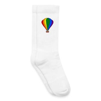 Rainbow Balloon - Kids Tennis Socks - white - Right