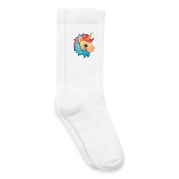 Niedliches Einhorn | Einhorn-Design | Illustration - Kinder Tennissocken - Weiß - Rechts
