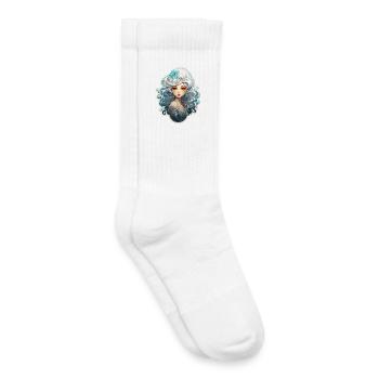 Magicien de cristal avec une chemise de jeu de rôle aux cheveux blancs - Chaussettes de tennis bio enfant - blanc - Droite
