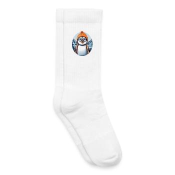 Süßer Pinguin - Kinder Tennissocken - Weiß - Rechts