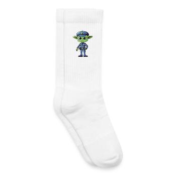 Polizei Alien - Kinder Tennissocken - Weiß - Rechts