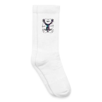 Jägerzeit Jaggertee – Pour de vrais Pères Noël - Chaussettes de tennis bio enfant - blanc - Droite