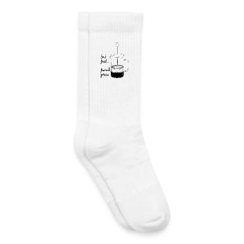 Mais d’abord... Presse française - Chaussettes de tennis bio enfant - blanc - Droite