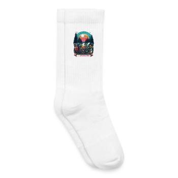 Sunset Bikepacking Forest Escape - Kids Tennis Socks - white - Right