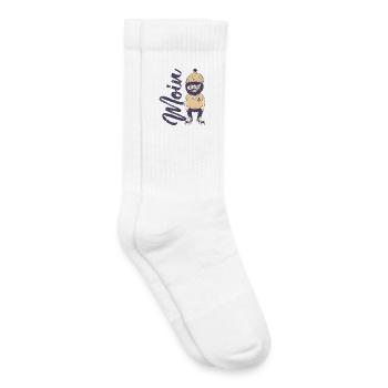 Moin Seemann Kapitän Bremen Hamburg Humor - Kinder Tennissocken - Weiß - Rechts