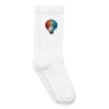 Frauen Denken - Kinder Tennissocken - Weiß - Rechts