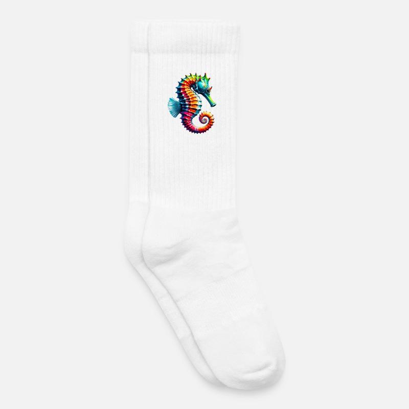 Seepferdchen - Kinder Tennissocken - Weiß