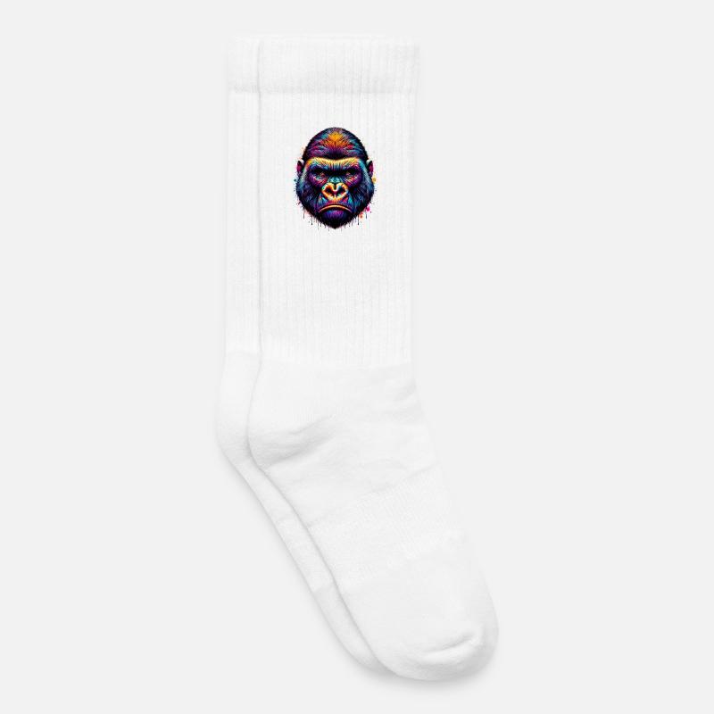 Gorilla - Kinder Tennissocken - Weiß