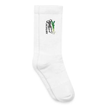 Alerte poireau : Plus fort que vous ne le pensez ! - Chaussettes de tennis bio enfant - blanc - Droite