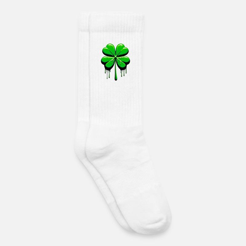 Four-leaf clover - Kids Tennis Socks - white