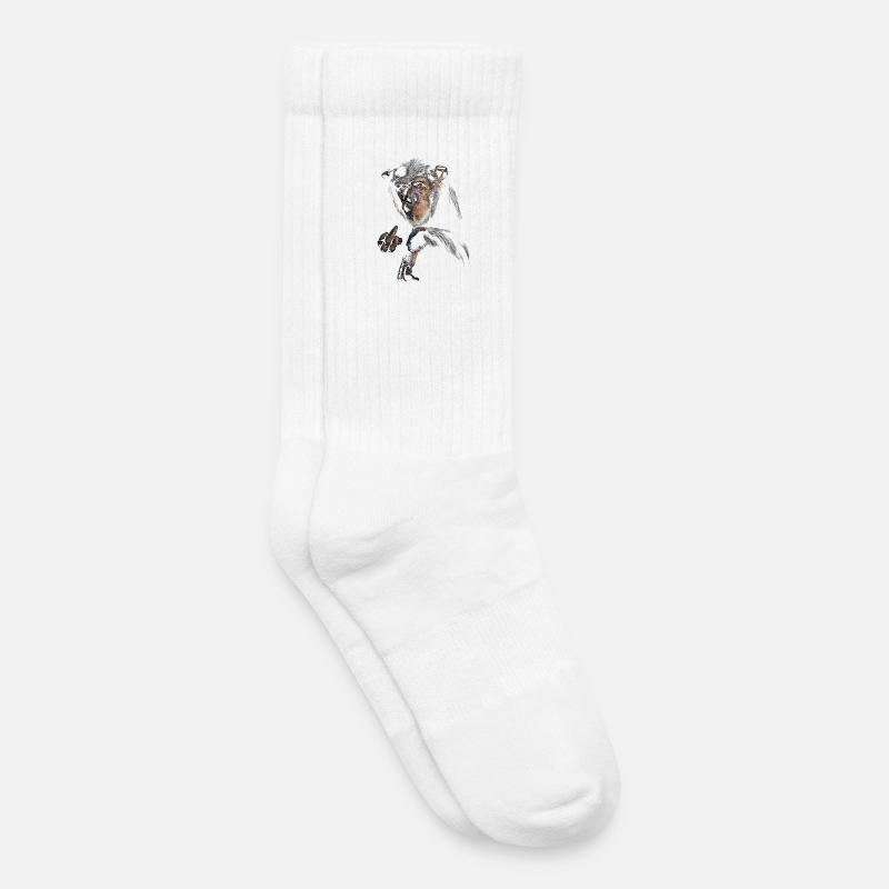 Schimpanse - Kinder Tennissocken - Weiß