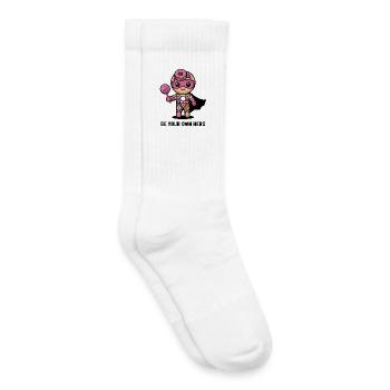 Be Your Own Hero Donut Character - Kids Tennis Socks - white - Right