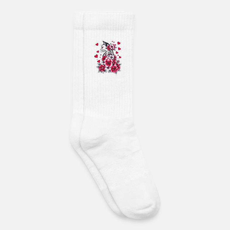 Weiße Katze - Kinder Tennissocken - Weiß