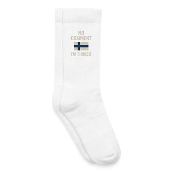 Drapeau finlandais. Aucun commentaire - Chaussettes de tennis bio enfant - blanc - Droite