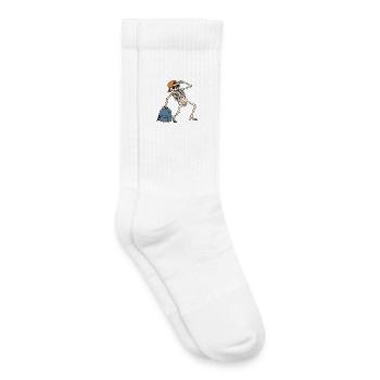 Squelette Cool - Chaussettes de tennis bio enfant - blanc - Droite