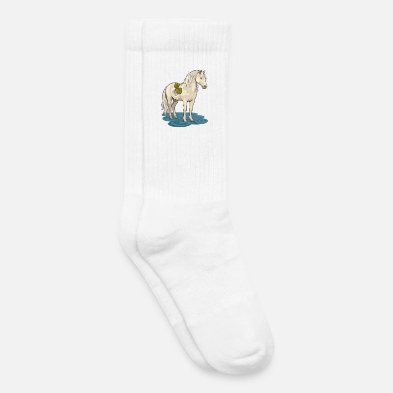 Das Bachpferd - Kinder Tennissocken - Weiß