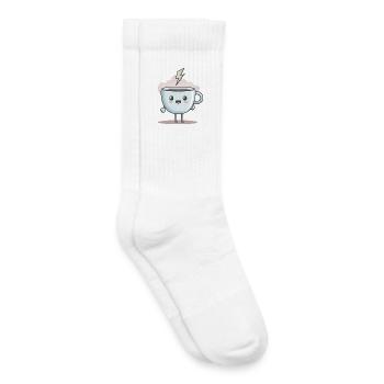 Kaffee = Strom fürs Herz - Kinder Tennissocken - Weiß - Rechts