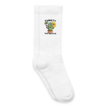 Cactus Vibes – Dry, Cool & Alive - Kids Tennis Socks - white - Right
