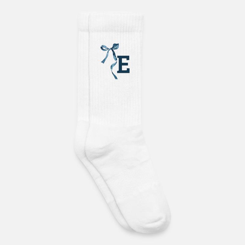 Monogramm und Geschenkidee - Kinder Tennissocken - Weiß