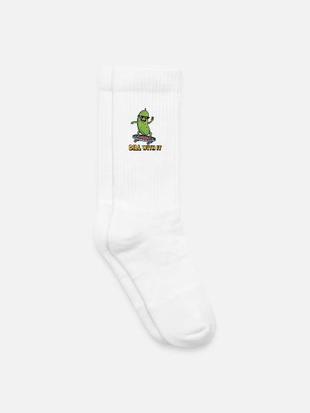 Gurken-Vibes - Kinder Tennissocken - Weiß