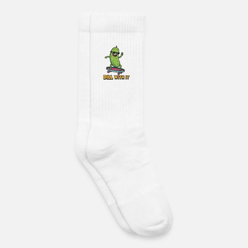 Gurken-Vibes - Kinder Tennissocken - Weiß
