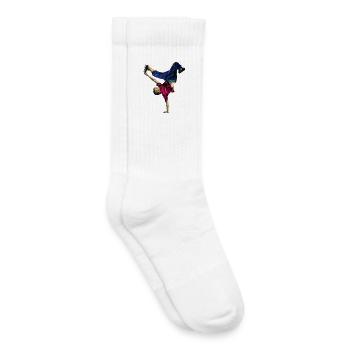 Danseuse acrobatique au style dynamique - Chaussettes de tennis bio enfant - blanc - Droite
