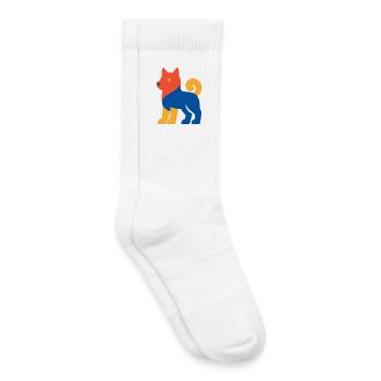 Chien Pop Art - Chaussettes de tennis bio enfant - blanc - Droite