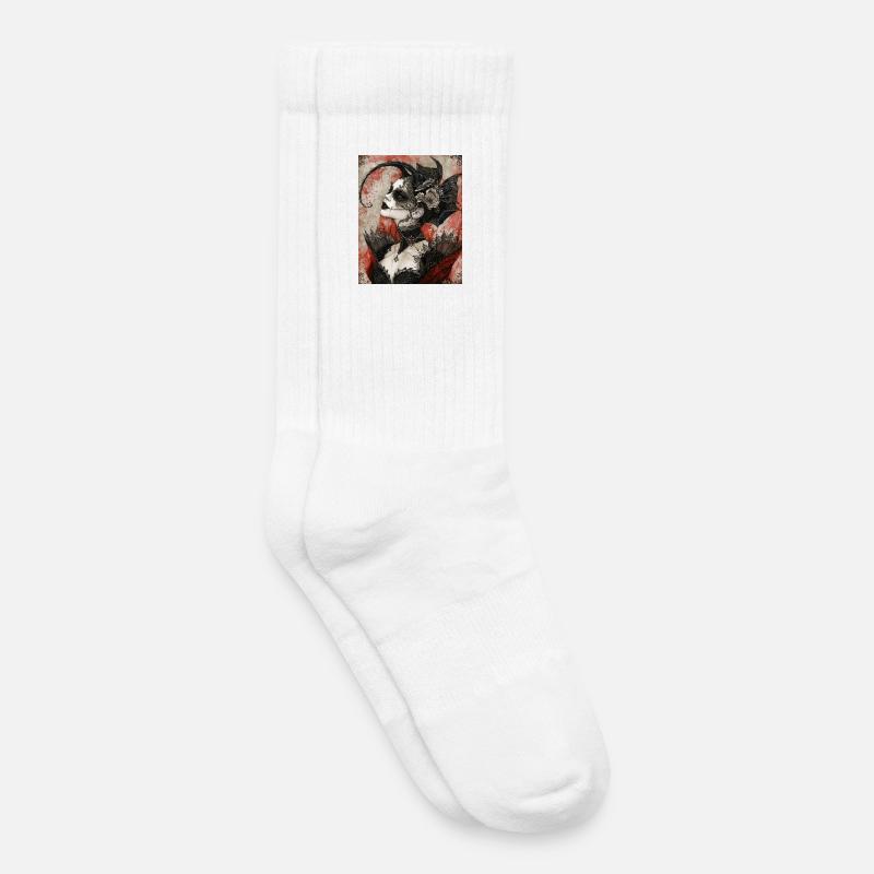 Dark Gothic Diva - Kinder Tennissocken - Weiß