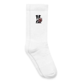 Talk To The Paw Border Collie Hütehund Collie - Kids Tennis Socks - white - Right